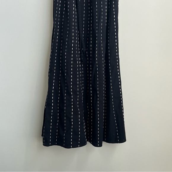 Pure J Jill Easy  A-line Maxi Dress Belted Boho Kantha Quilt Cotton Pockets M - Picture 6 of 16